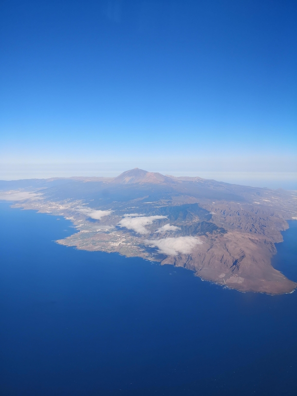 Mt Teide in the distance on Tenerife in the Canary Islands x OC