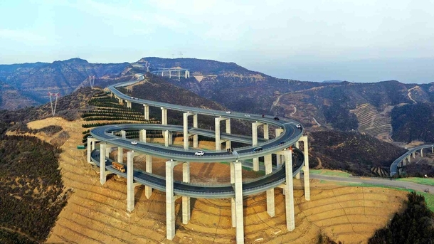 Multistory Highway Bridge in NW China 
