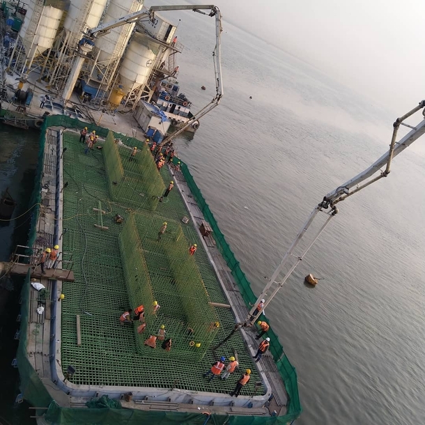 Mumbai Trans Harbour Link Indias st OSD Structure Pile Cap Concreting Pc Akshay Mahadik