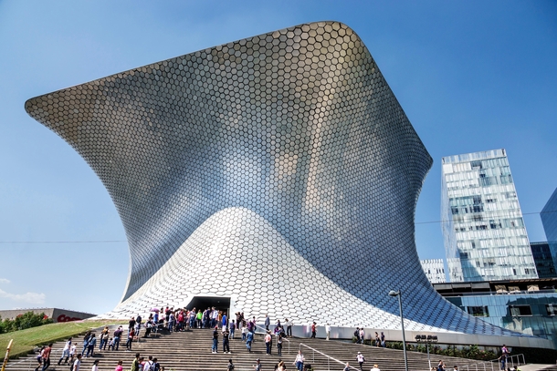 Museo Soumaya is an art museum in Mexico City designed by architect Fernando Romero 