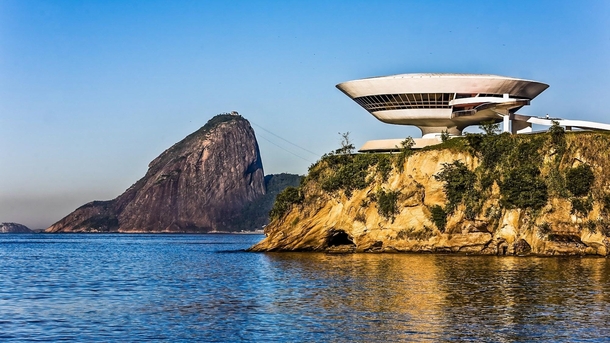 Museum of Contemporary Art Niteri Brazil Designer Oscar Niemeyer 