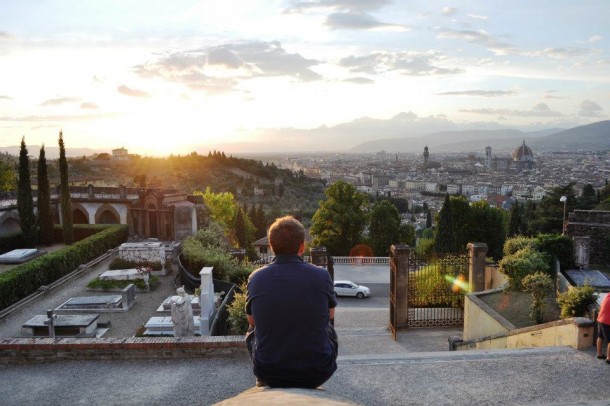 My buddy looking out over Florence   x 