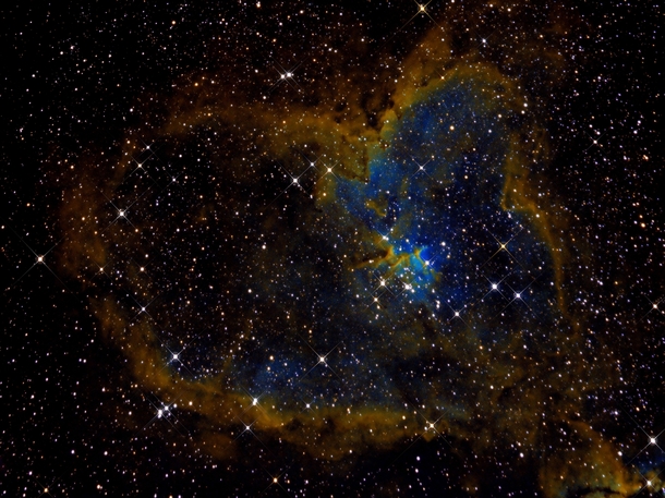 My dad built an observatory in our backyard and develops these as a hobby This is the Heart Nebula