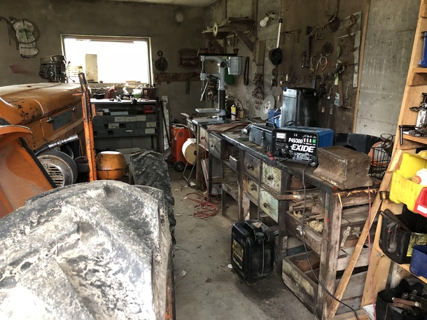 My father-in-laws garage at his farm in Norway