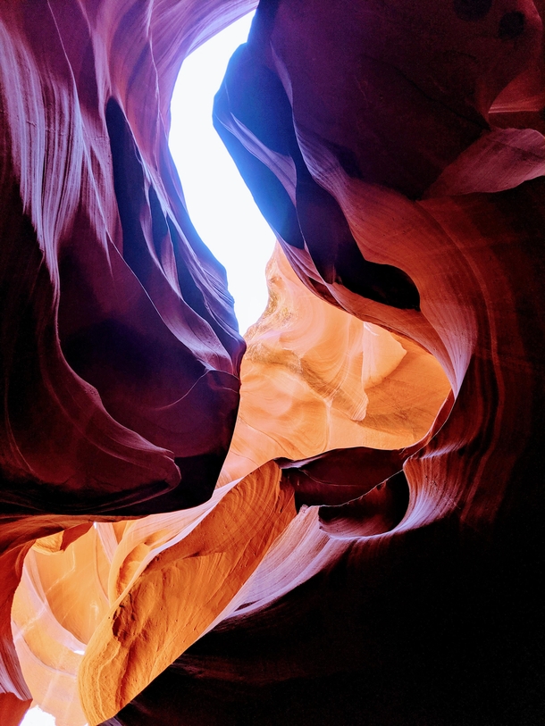 My favorite of the pictures I took at the lower Antelope canyons in Page Arizona 