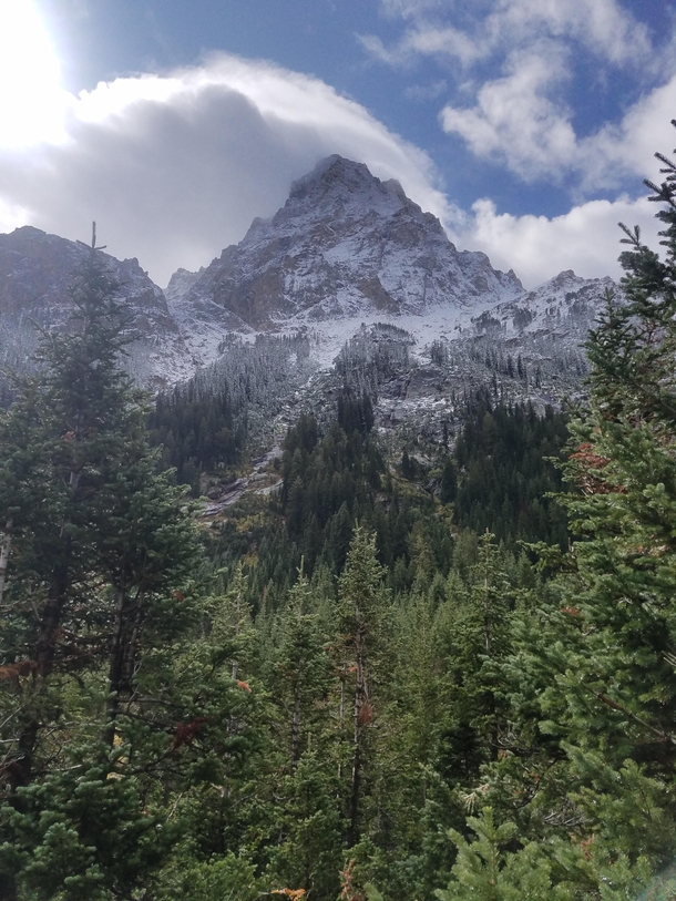 My fiance and I took our first ever backpacking trip Grand Tetons Wyoming Cascade Canyon 