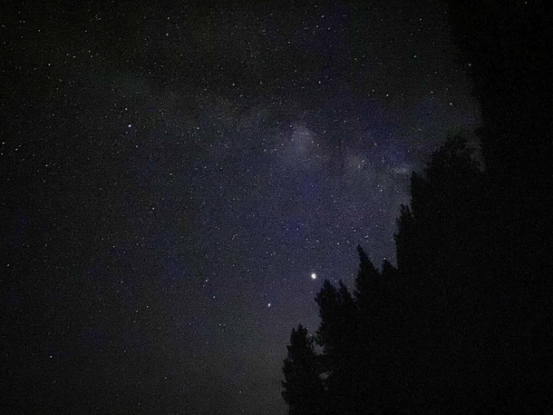 My first photo of the milky way taken with my iphone  with night mode