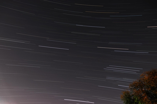 My first star trail photo from our backyard 