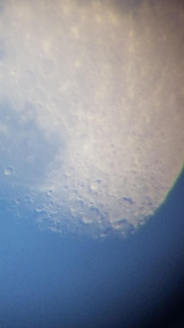 My first time zooming in on the craters of the Moon 