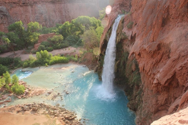 My friend took this picture this summer of my favorite spot in the world -- Havasu Falls Grand Canyon Arizona 