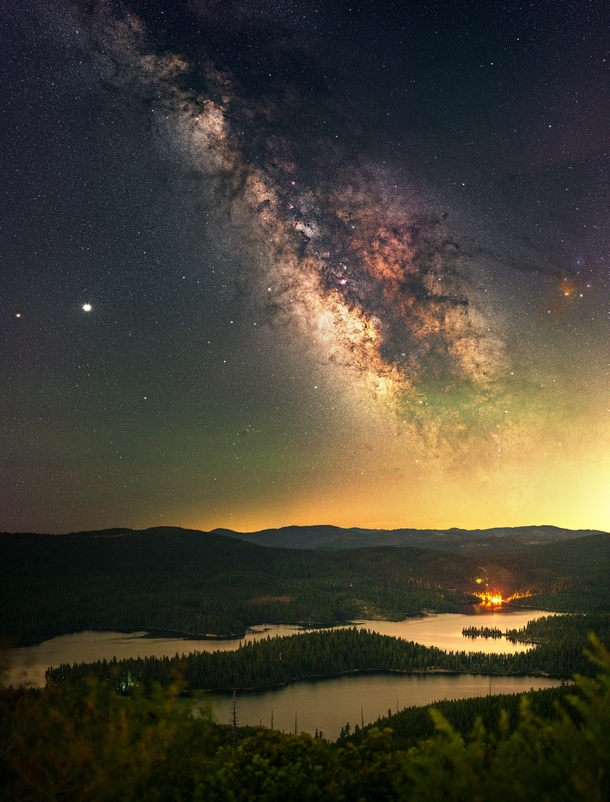 My  megapixel image of the Milkyway rising over Eldorado National Forest in California 