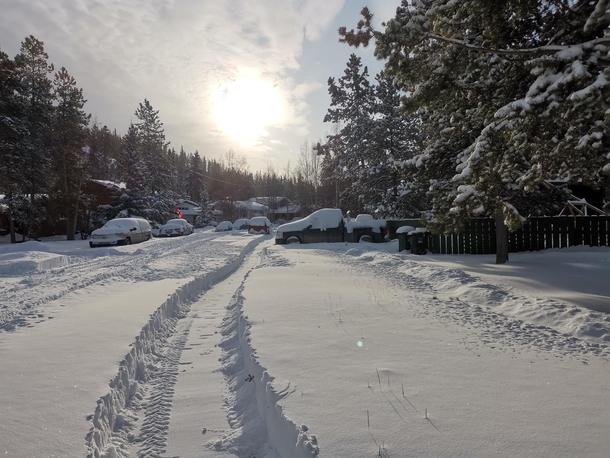 My street after   cm snowfall this past Sunday
