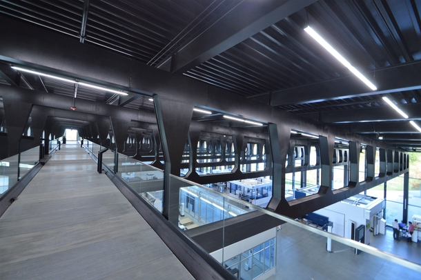 My super fine structural engineer boyfriend worked on these trusses in Trumpf Smart Factory in Hoffman Estates IL 