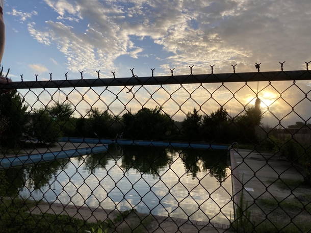 My towns abandoned community pool as seen on my walk this morning