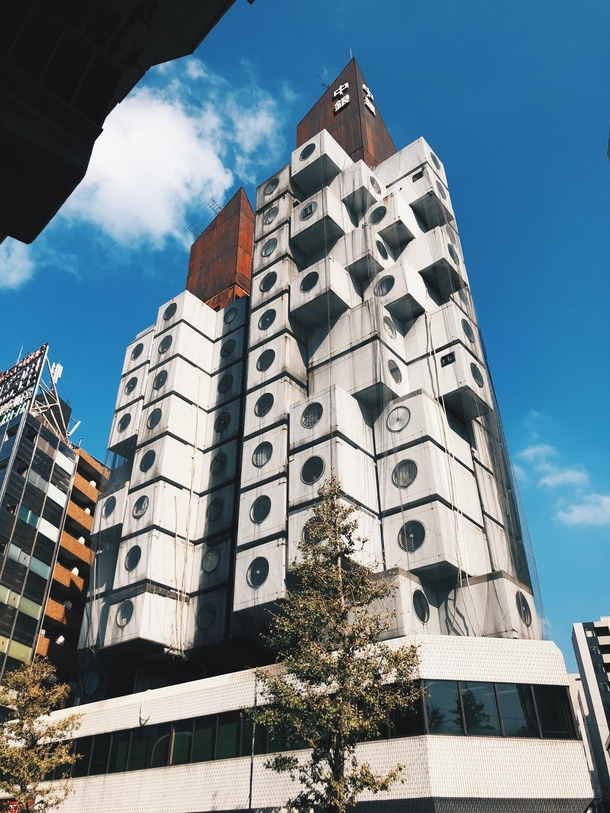 Nakagin Capsule Tower in Ginza area Tokyo Japan by Metabolist Architect Kisho Kurokawa in _so glad I was able to see it in person