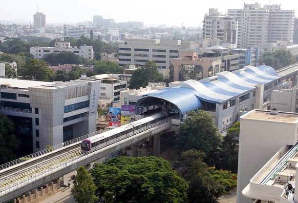 Namma Metro Elevated Subway - Bangalore India 