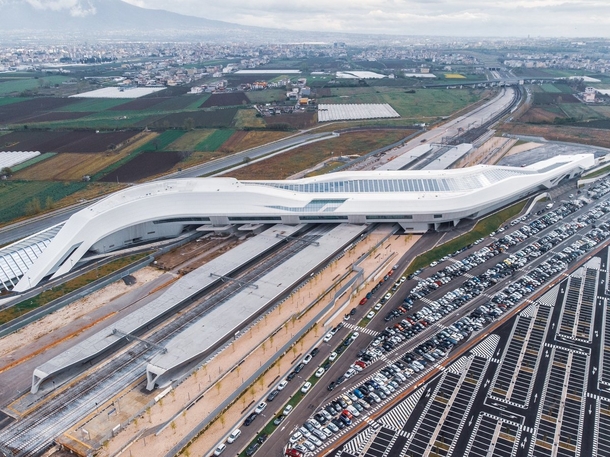 Napoli Afragola high speed rail station in Italy