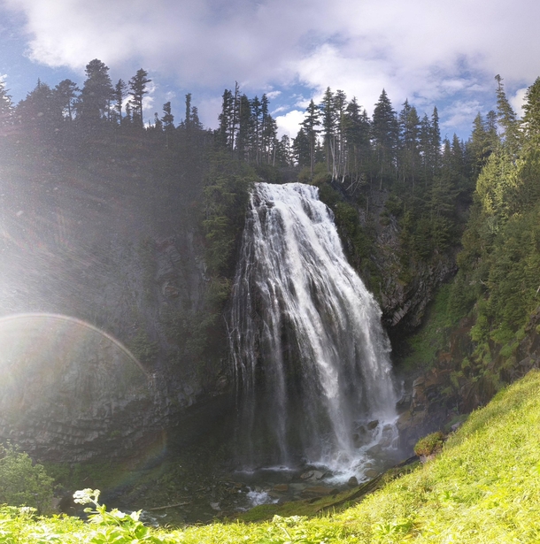 Narada Falls at Mt Rainier National Park in Washington 