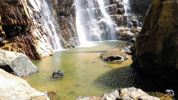 Natural Pool at Diyaluma Falls Koslanda Sri Lanka 
