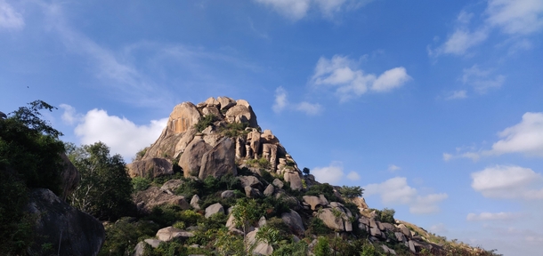 Natural rock formations around Kunti Betta Karnataka India x  OC