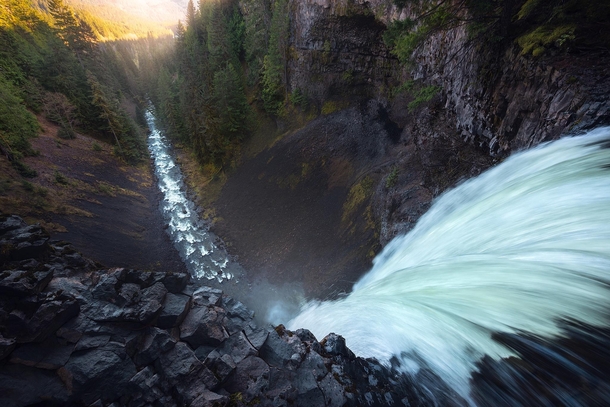 Natures waterslide Brandywine Falls Whistler Canada