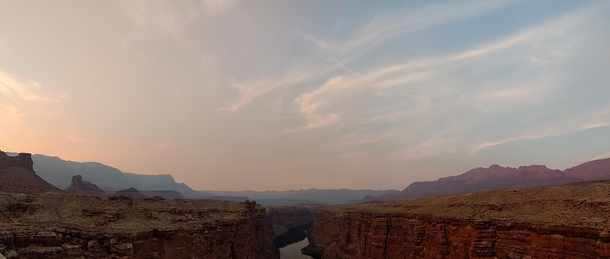 Neat little panorama by the Navajo bridge Arizona  x