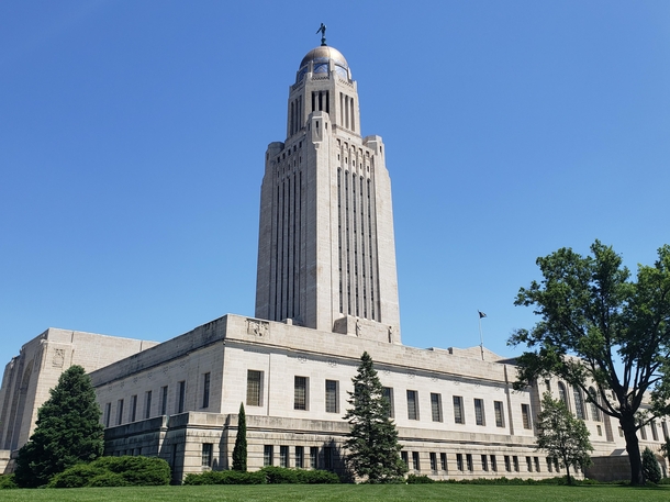 Nebraska State Capitol Building -  art deco tower 