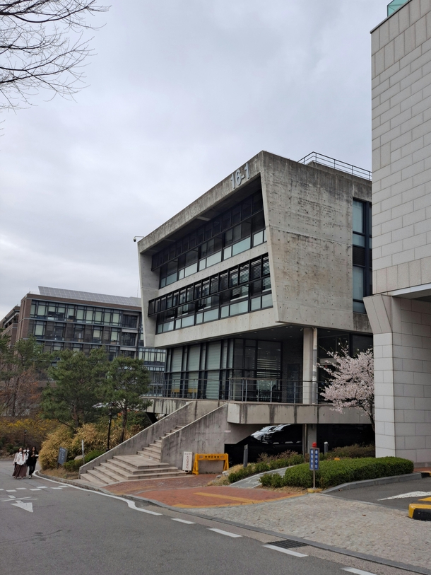 Neo-brutalist architecture in Seoul National University Seoul South Korea