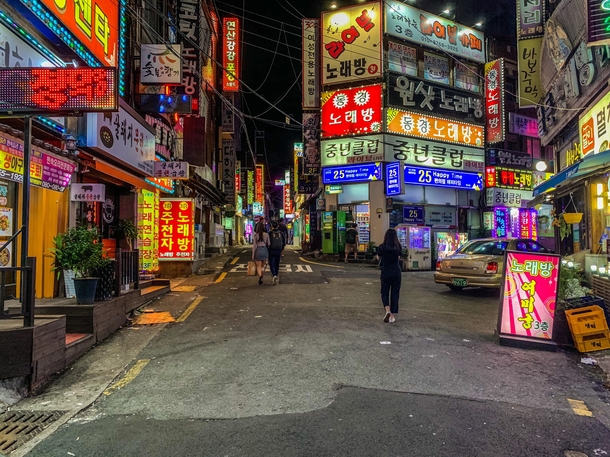 Neon streets of Busan in the Summer 