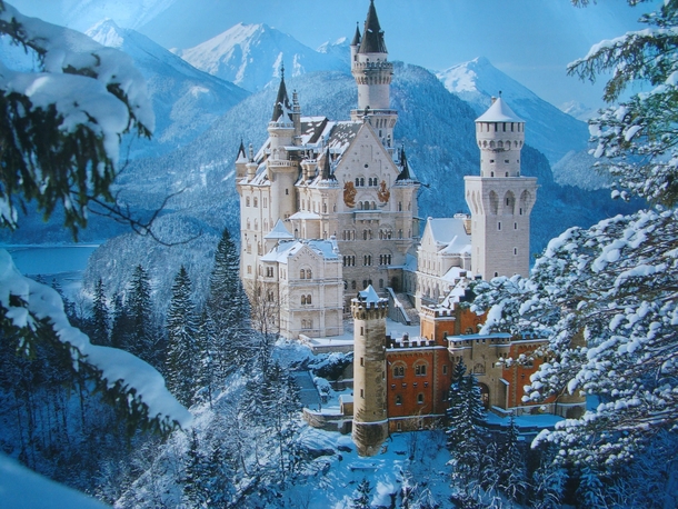Neuschwanstein Castle Germany real-life model for Disneys Sleeping beauty-castle