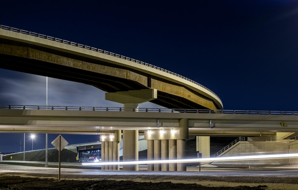 New interchange of Alberta Highways  amp  Edmonton Canada 