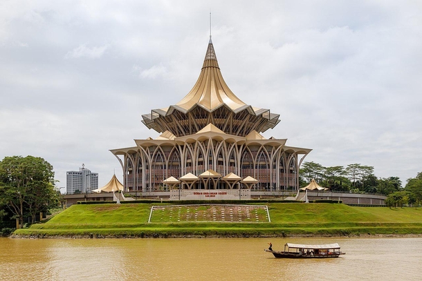 New Sarawak State Legislative Assembly Building in Kuching Malaysia 