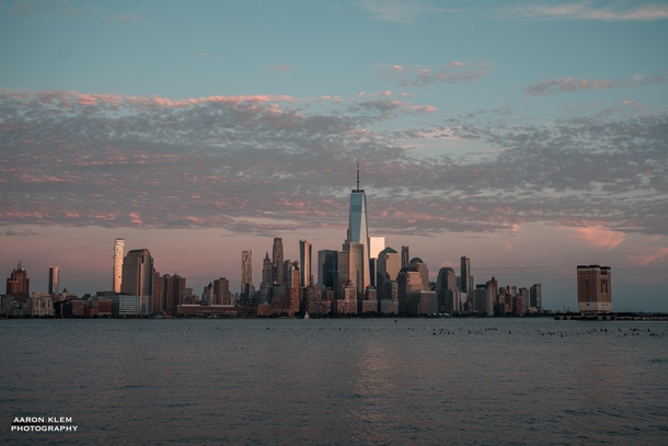 New York City skyline as seen from Hoboken NJ