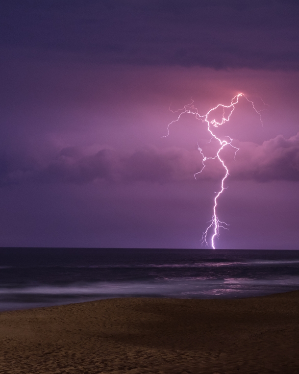 Night Storm in Punta del Este Uruguay  - Ig Astropolo_