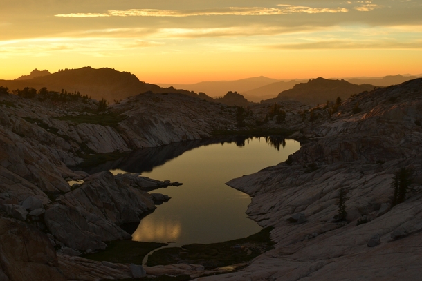 No editing just an amazing sunset in the thin thin Sierra Nevada air Emigrant Wilderness CA seanaimages