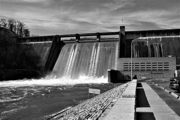 Norris Dam With Several Chutes Open