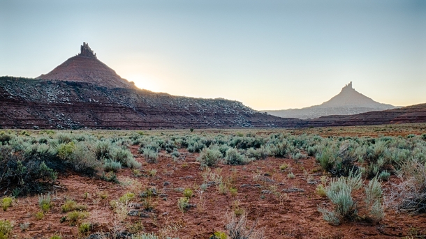 North and South Six Shooter Indian Creek Recreation Area Utah USA 