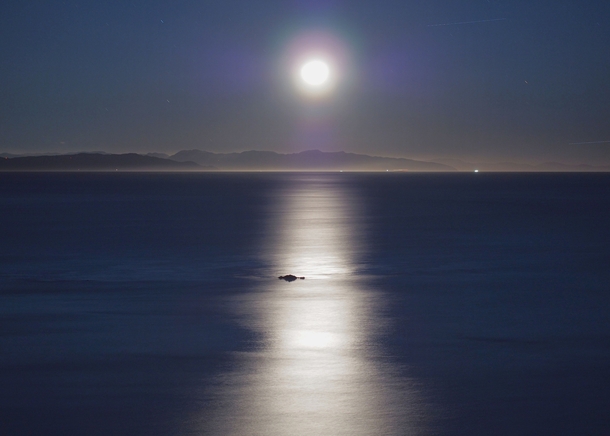North Island and Cook Strait under Moon light New Zealand 