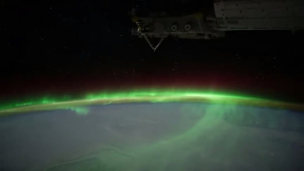 Northern lights from the international Space Station 