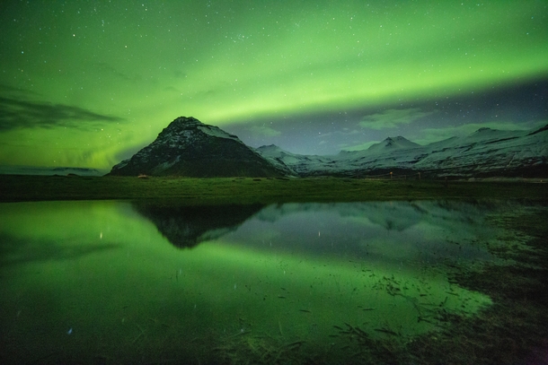 Northern lights seen near Jkulsrln Iceland 