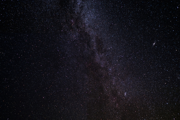 Northern Milky Way and Andromeda Region viewed in remote west Texas last weekend The craziest part is that all of the stars shown here are part of our galaxy with the exception of Andromeda in the mid-right 