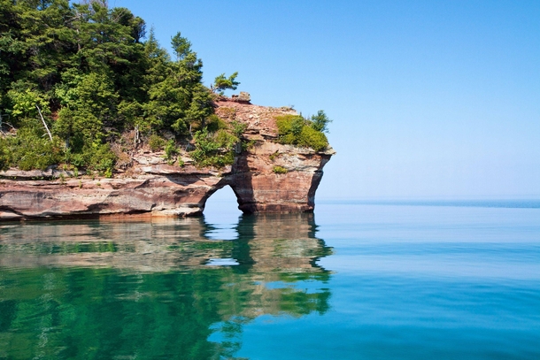 Northern shore of Grand Island on Lake Superior Michigan 