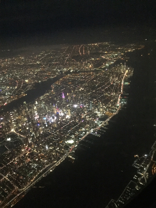 Not the best photo but I had a great view of NYC as I flew out of Newark last week