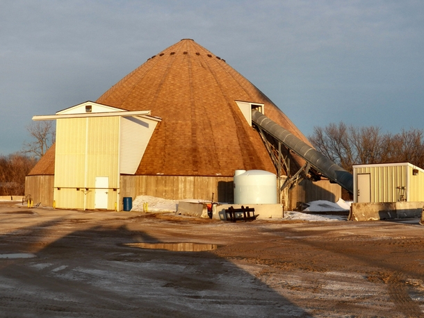 Not very glamorous but very functional A road salt storage building