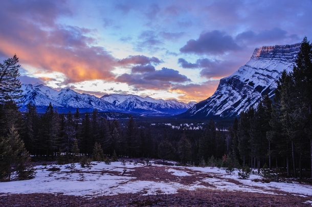 Not your usual Banff sunrise view 