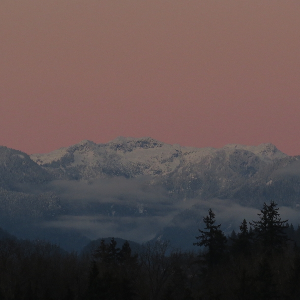 Nothing better than snowy mountains at sunset Vancouver BC Canada  x