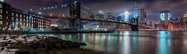 NYC skyline from Brooklyn - Pano - 