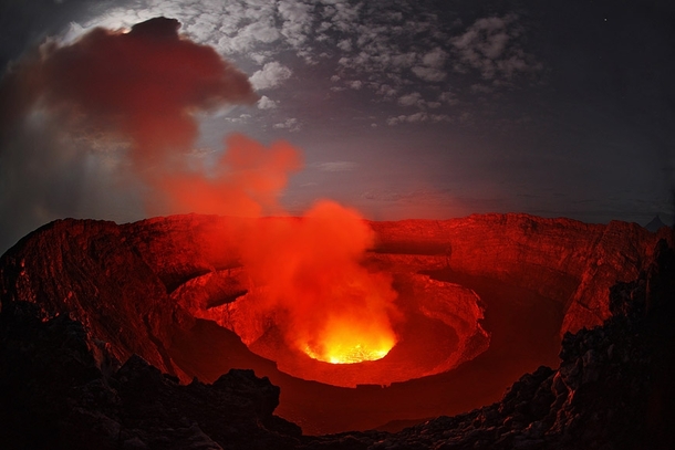 Nyiragongo volcano Congo by Martin Rietze 