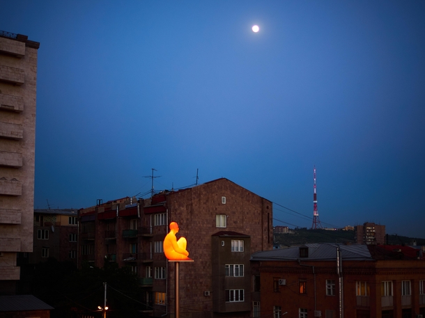 Observing the Moon Kaskad Yerevan Armenia
