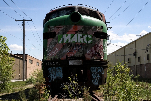 OC Abandoned EMD locomotive near Cook County IL